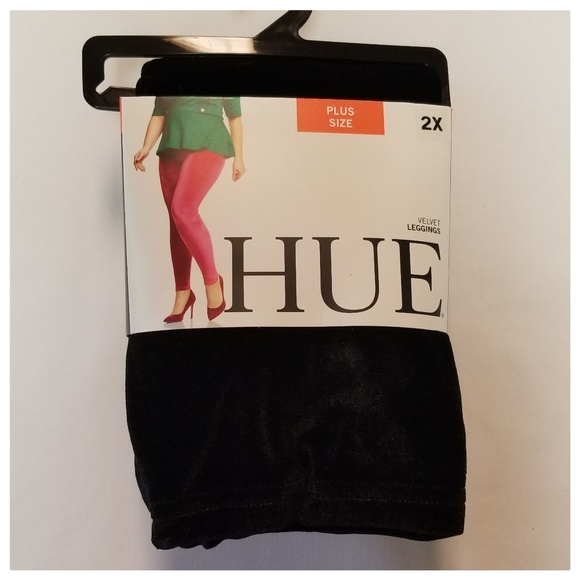 Hue Black Velvet Leggings 2X Unopened Brand New - Picture 2 of 4